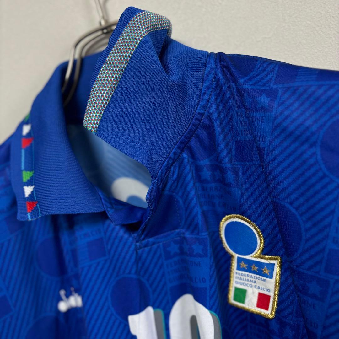 ロベルト・バッジョ DIADORA ディアドラ ユニフォーム ゲームシャツ 青