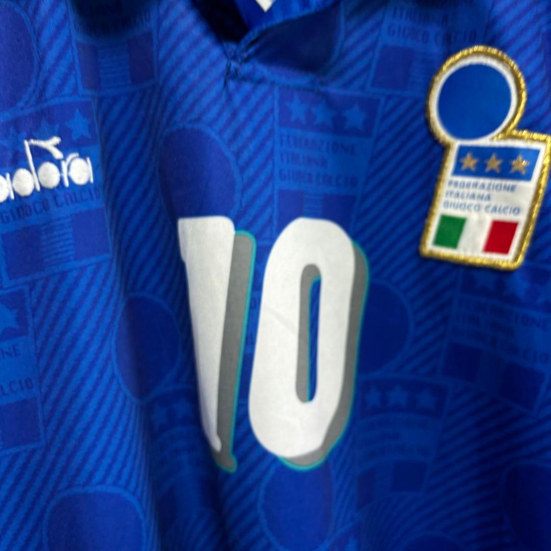 ロベルト・バッジョ DIADORA ディアドラ ユニフォーム ゲームシャツ 青