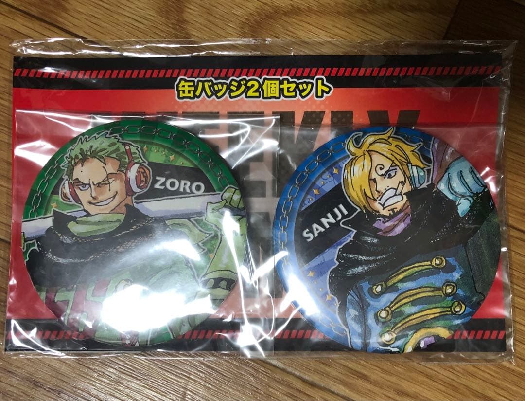希少 未開封 ワンピース 缶バッジ ゾロ サンジ