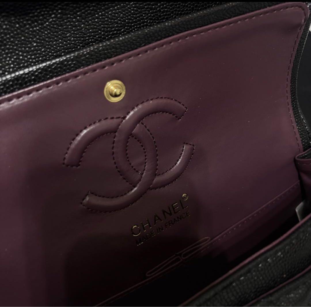 ブラックキルティングレザーショルダーバッグ