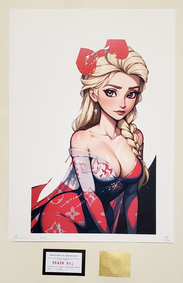 DEATH NYC エルサ ①　アナと雪の女王　100枚限定 ポスター