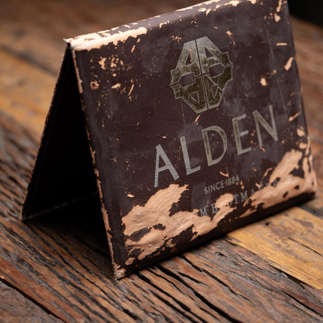 米国購入 Alden オールデン 非売品レザープレート ビンテージ アンティーク