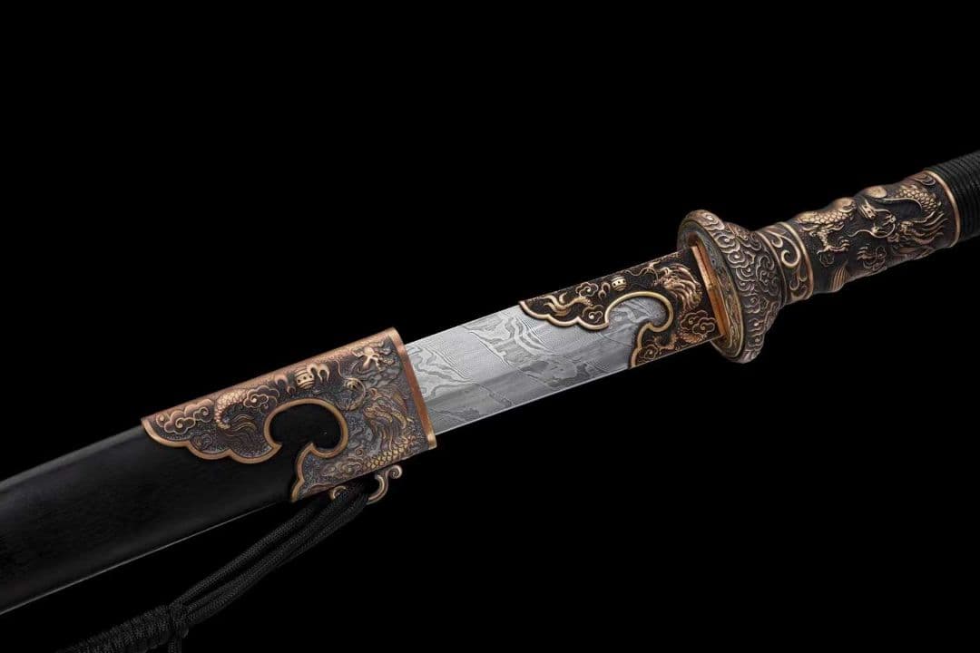 【丁白桜青刀】古兵器 刀装具 日本刀　模造刀 居合刀 武士道 鑑賞用 両手刀