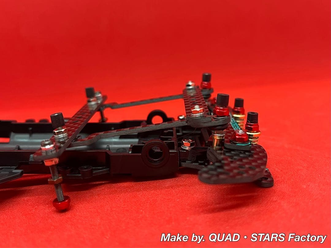 【ミニ四駆・VZ用】2軸ATピボットバンパー＋フロント提灯　2022／カーボン