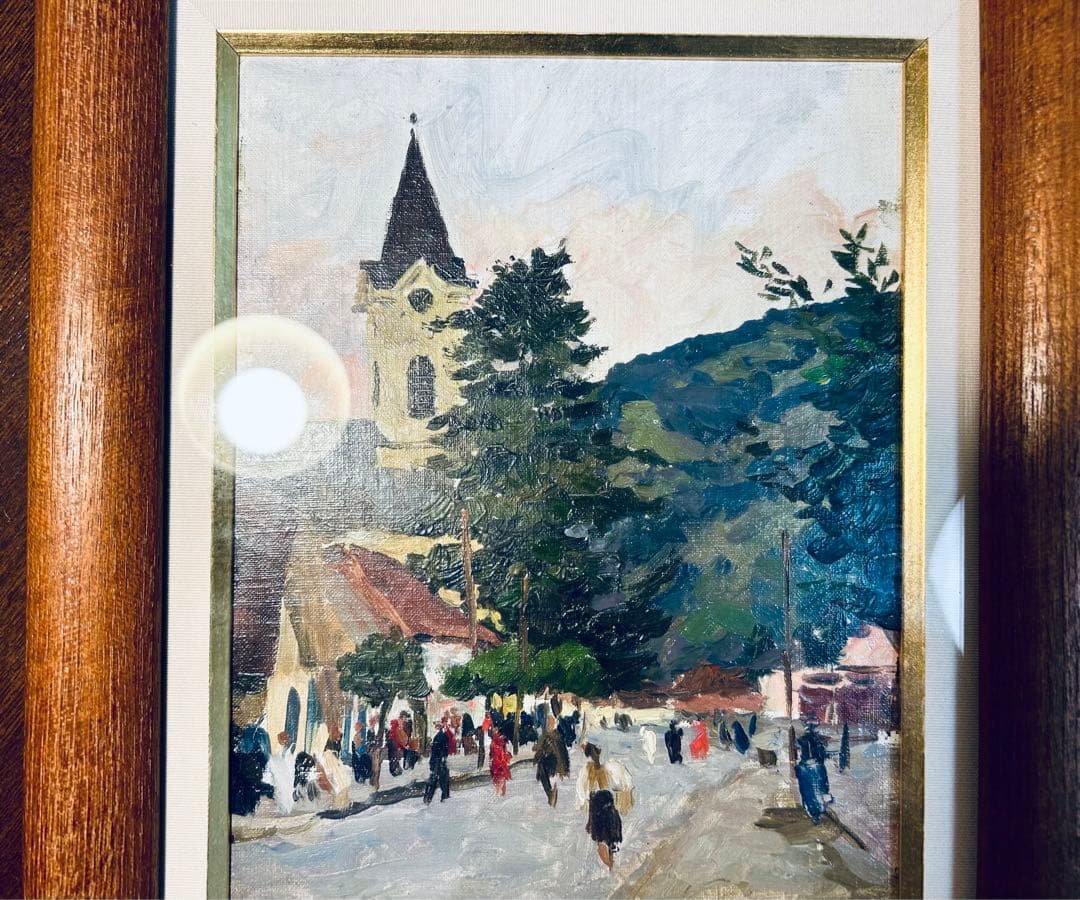 油絵　肉筆 「Raqifの街風景」　オーセネフ Osenev N.I.