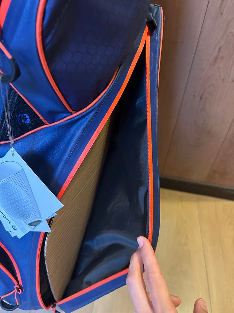  Golfsport ゴルフバッグ ネイビー/オレンジ 防水　軽量