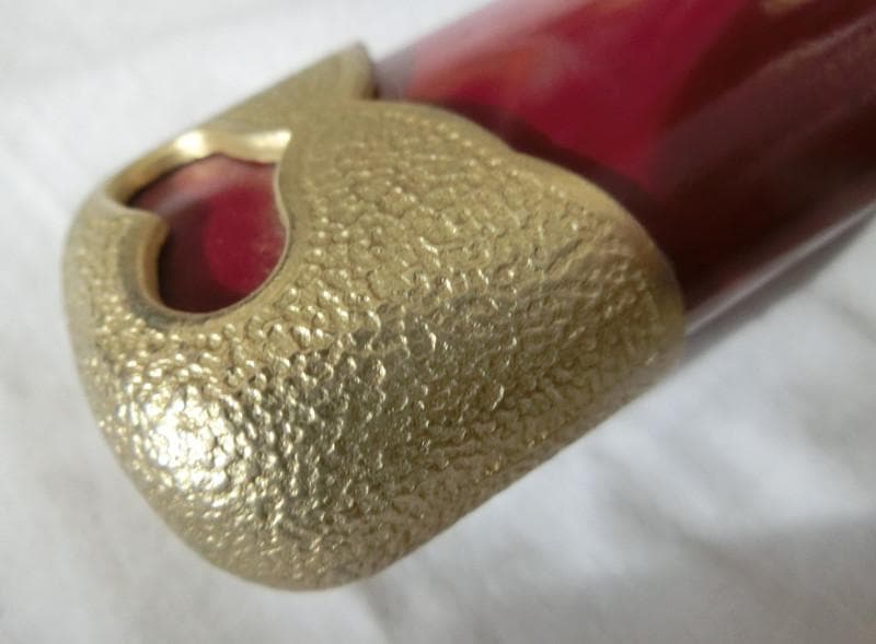 値下げ！模造刀　朱鞘 全長105㎝m 刀身ほぼキズなし 木鞘 素振り