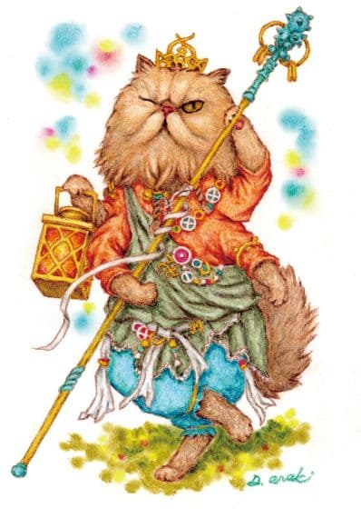 【原画】『シュカリモーゼ』（猫　絵画　パステル画）