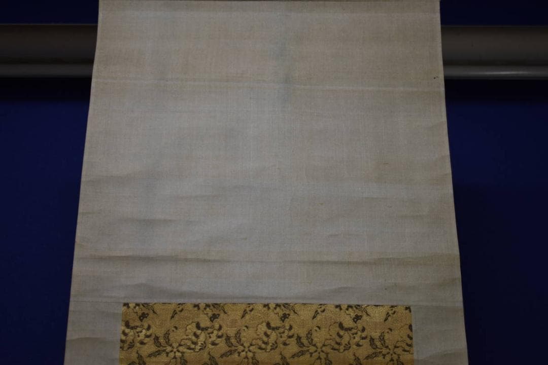 真作/中井藍江/柿と鳥図/桐題箱付/布袋屋掛軸HH-918