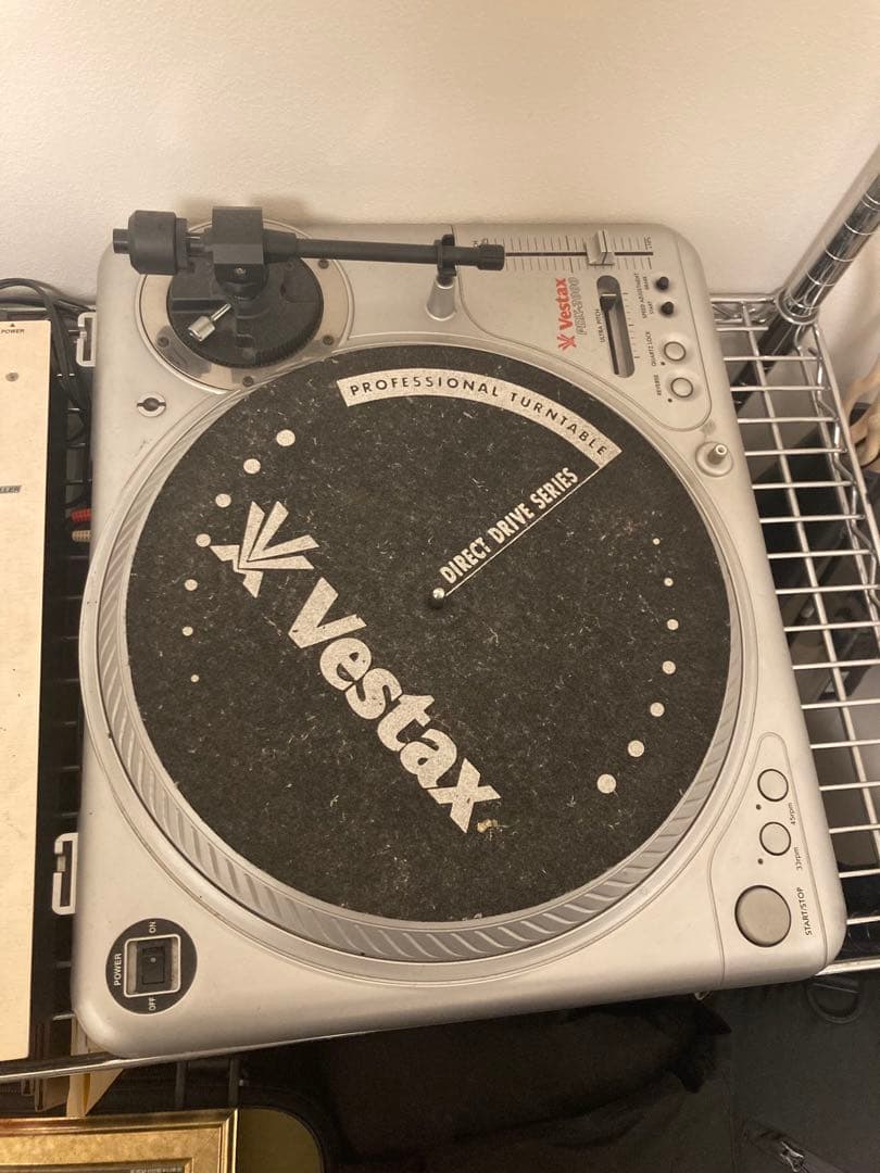 Vestax ターンテーブル2台、ミキサーセット 音動作確認無し※ジャンク品扱い