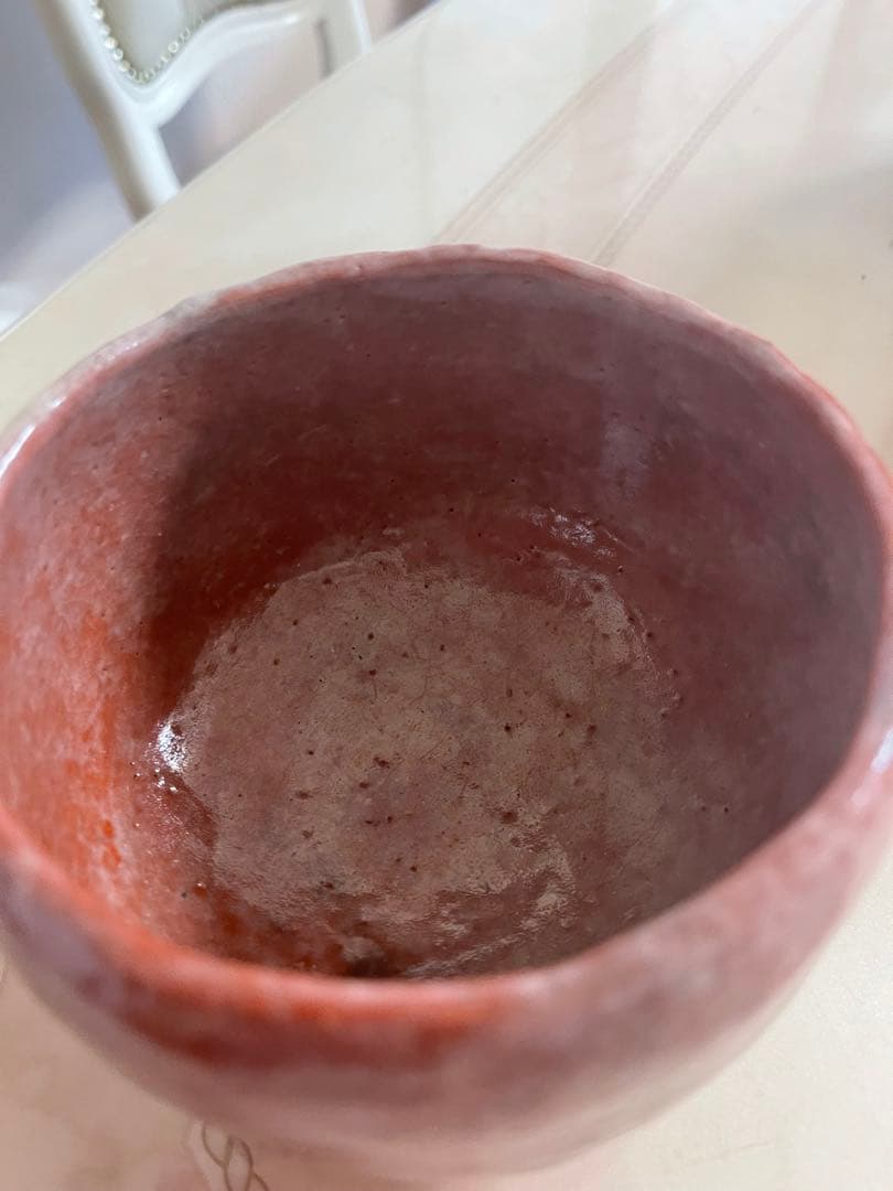 鶴巻宗富　赤楽茶碗