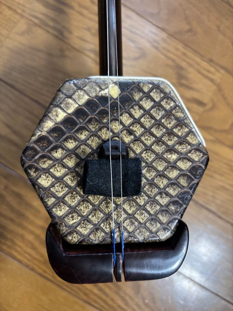 【美品】二胡　ニ泉琴　古月琴坊　万其興製　紅木