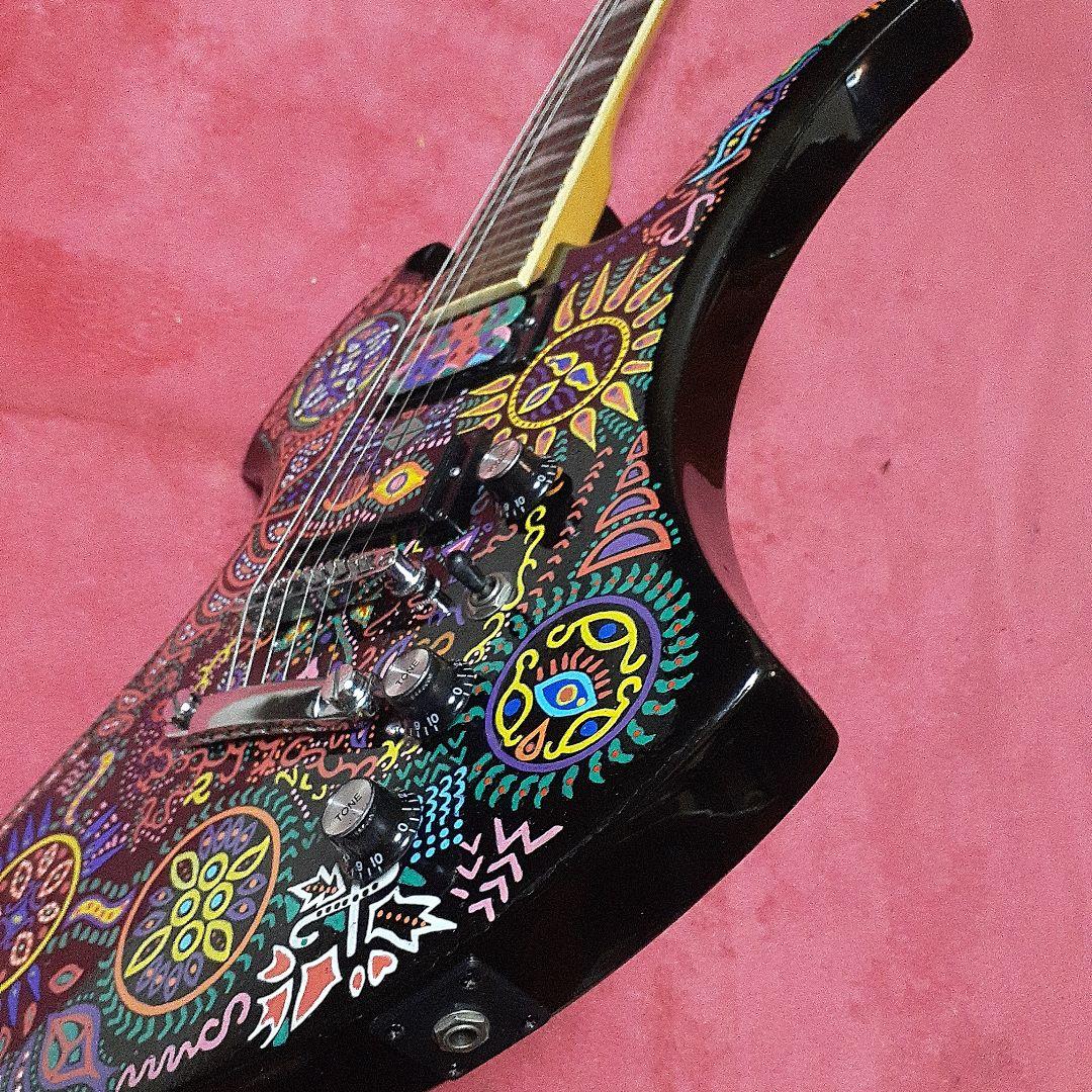 【良・美品】サイケペイント・hideモデル。モッキンバード。ソフトケース付属。