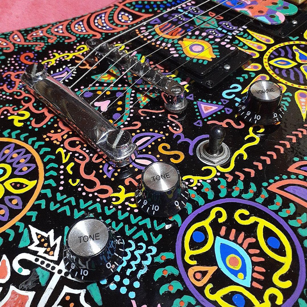 【良・美品】サイケペイント・hideモデル。モッキンバード。ソフトケース付属。