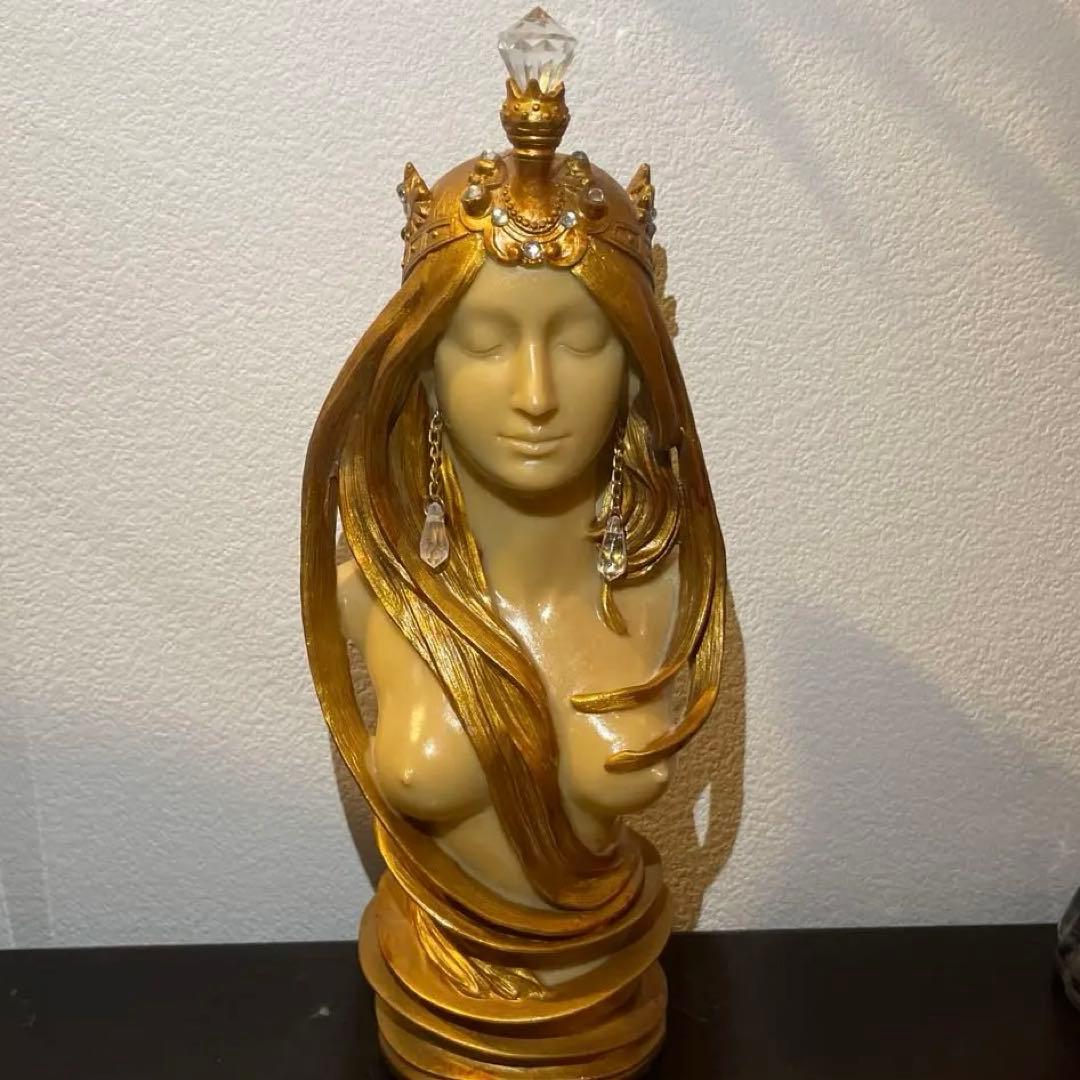 当日発送可能＊アンティーク ミュシャ 彫刻 オブジェ アールヌーボー