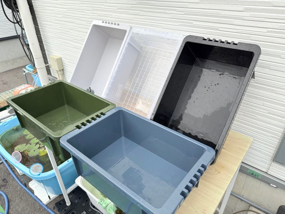 ★お買い得★NVBOX13 オーバーフロー容器 4個セットめだか飼育 容器トロ舟