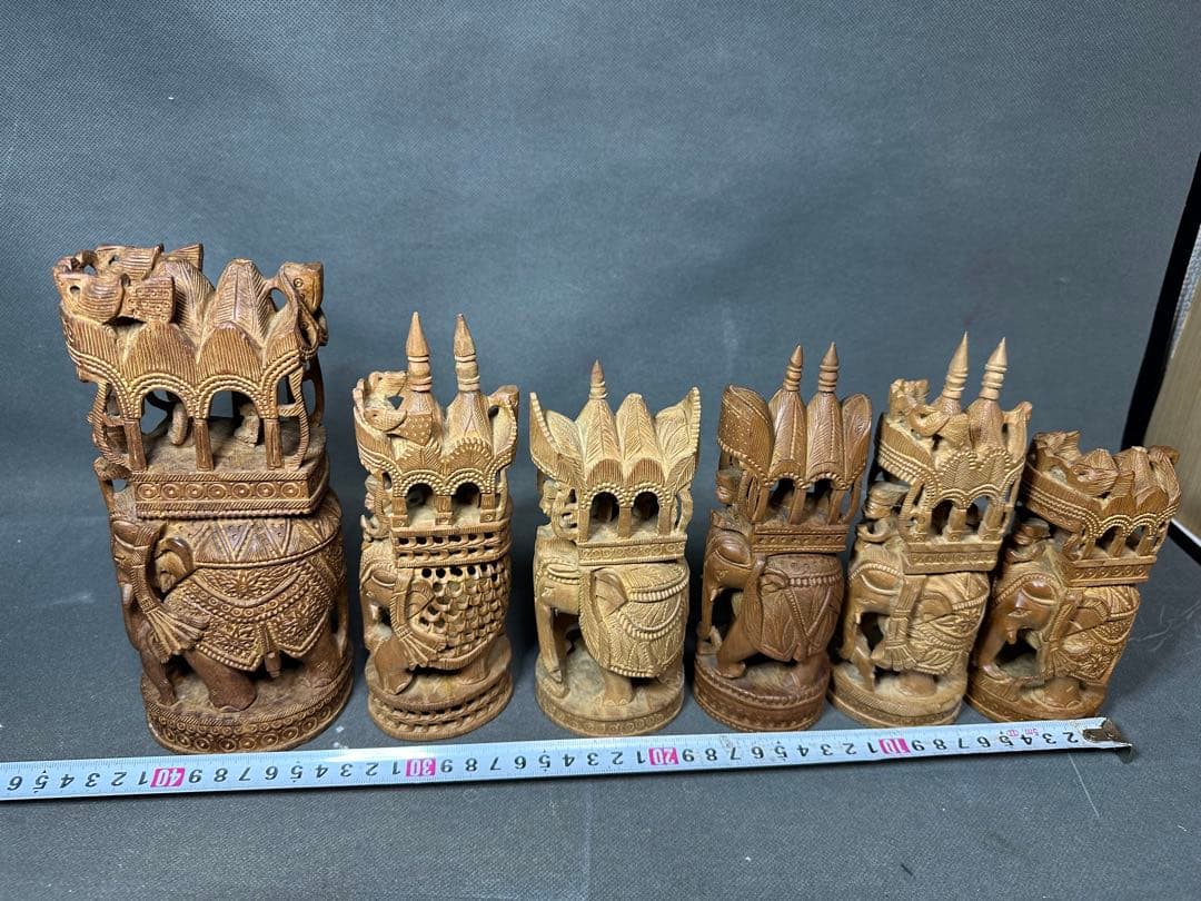 インド　白檀　象そう　木彫り　仏教美術　仏像 骨董 木像　木製　仏教　密教