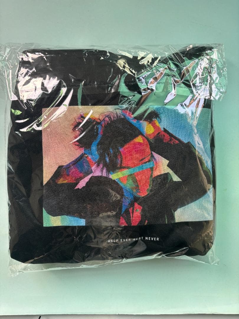 藤井風 HEHN カラフルグラフィック ブラックフード付きパーカー M