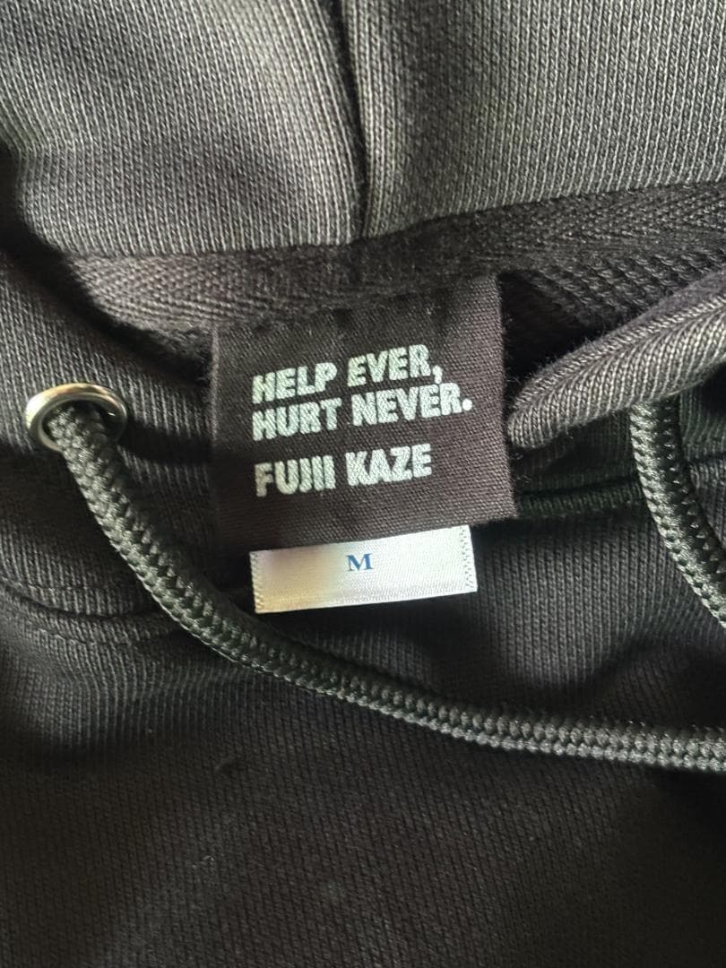 藤井風 HEHN カラフルグラフィック ブラックフード付きパーカー M