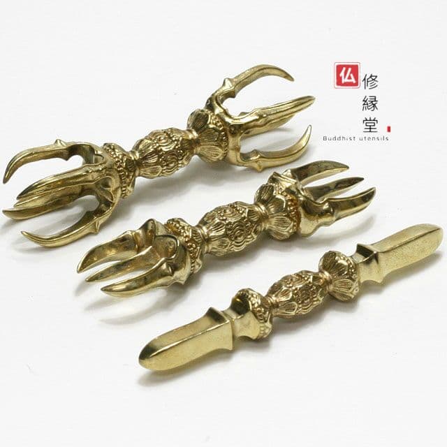密教法具 真言宗 金剛杵セット 独鈷杵·三鈷杵·五鈷杵 法器 真鍮製