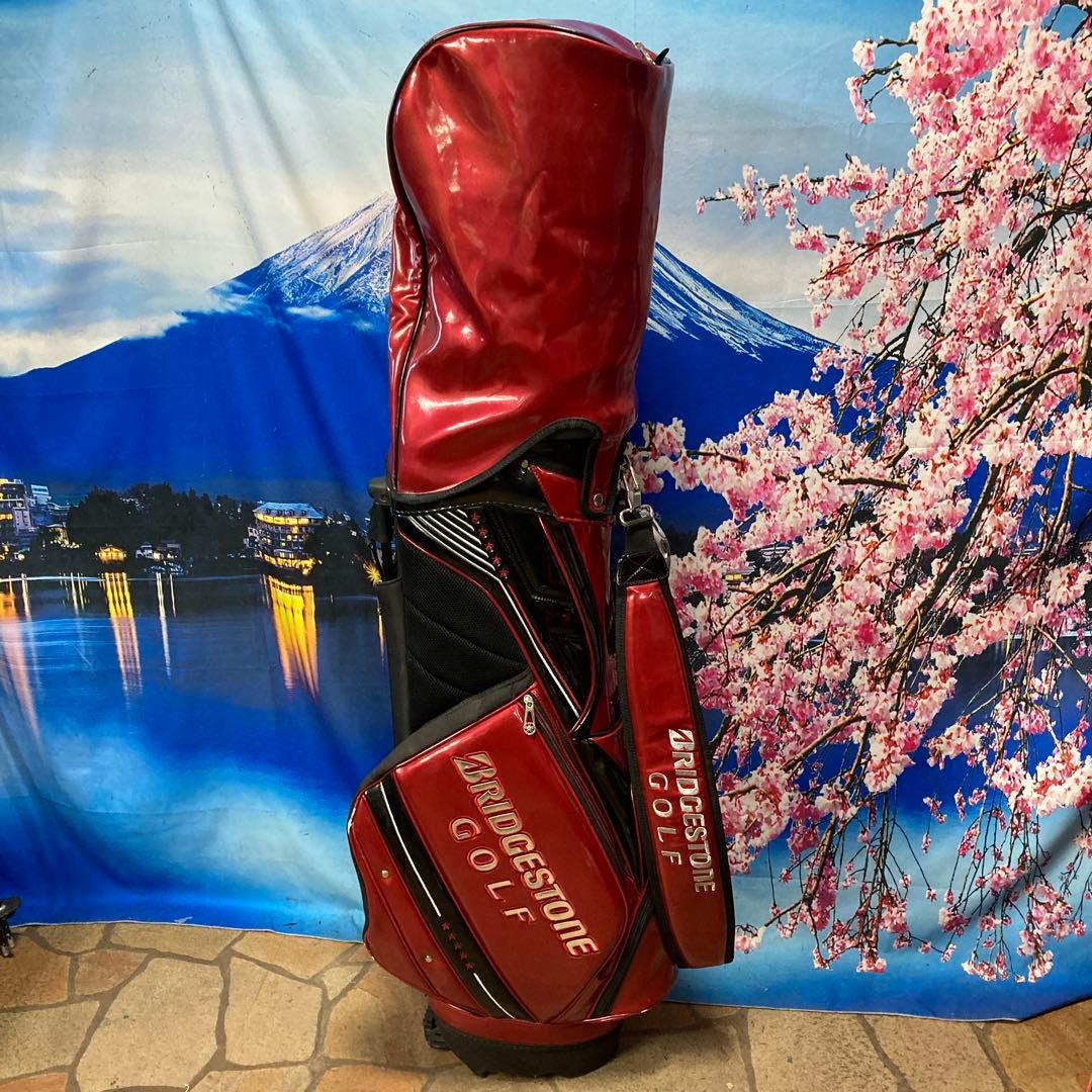 寶BU-1089 BRIDGESTONE スタンド式 キャディバッグ レッド