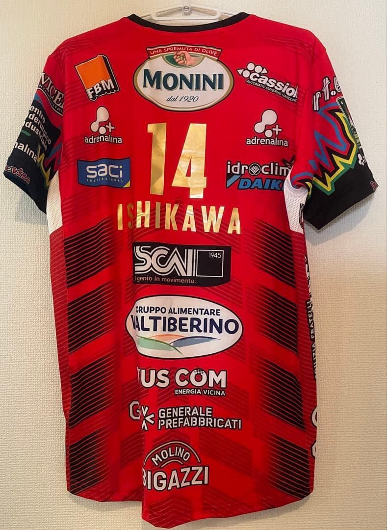 バレーボール　ペルージャ　ユニフォーム 14番　石川祐希選手