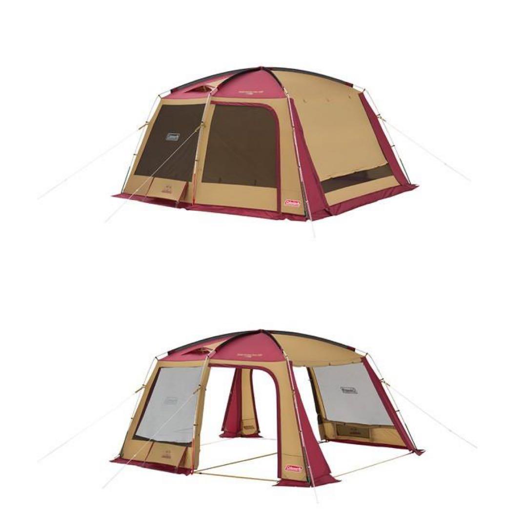【極美品】コールマンテント タフスクリーンタープ400バーガンディ★限定カラー★