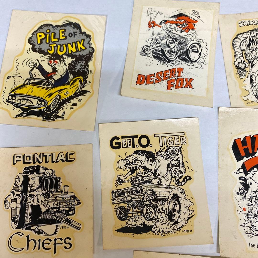 ヴィンテージ自動車・バイクステッカーセット 16枚