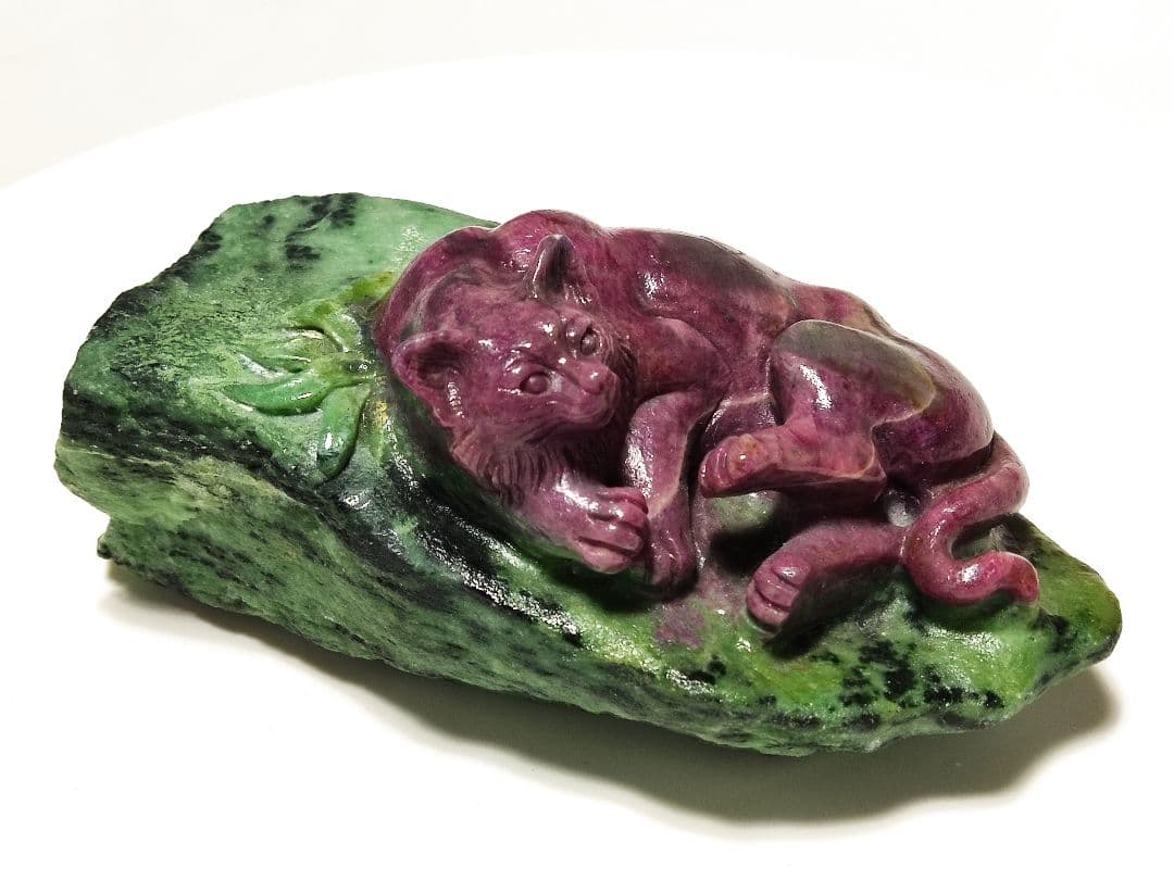 パワーストーン　リアルトム&ジェリー　ルビーゾイサイト　805g　No.85