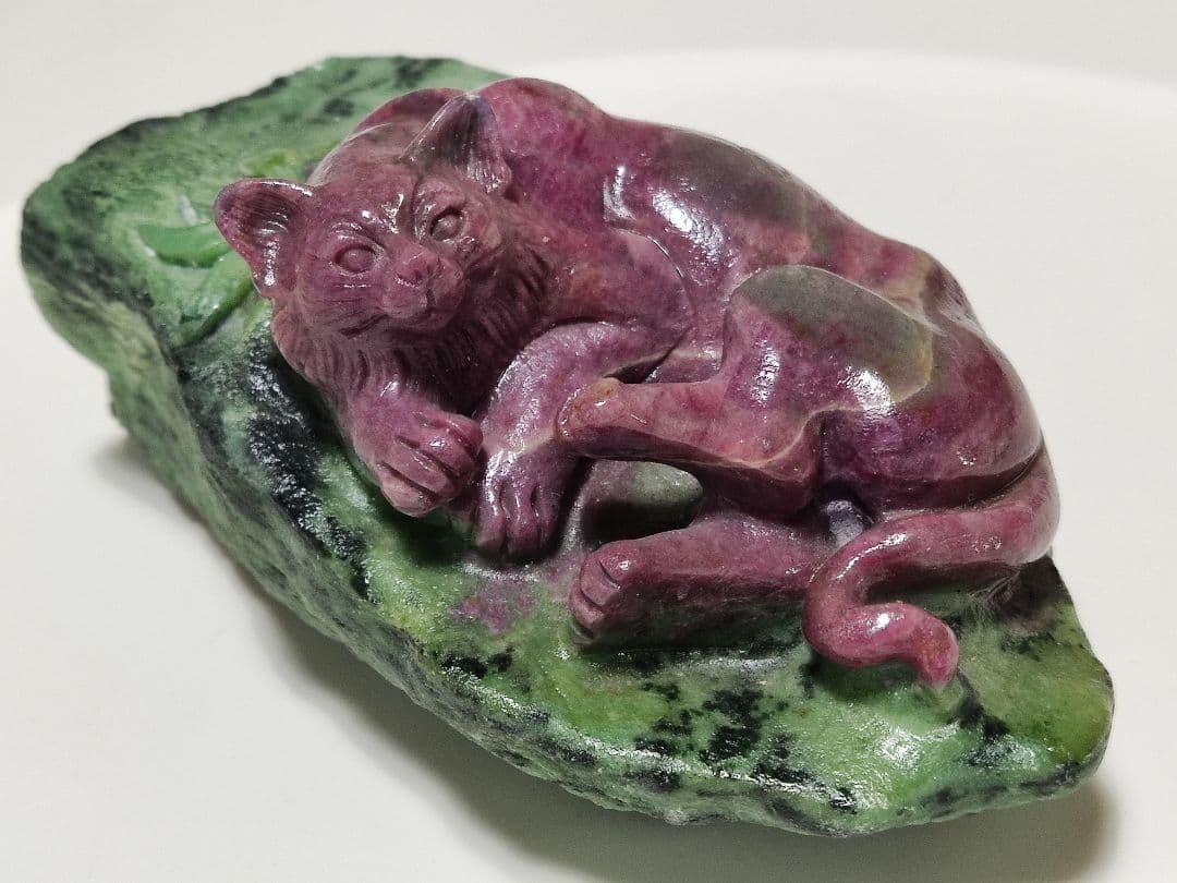 パワーストーン　リアルトム&ジェリー　ルビーゾイサイト　805g　No.85