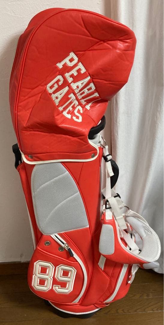 パーリーゲイツ　キャディバッグ　ゴルフ　pearly gates オレンジ　朱色