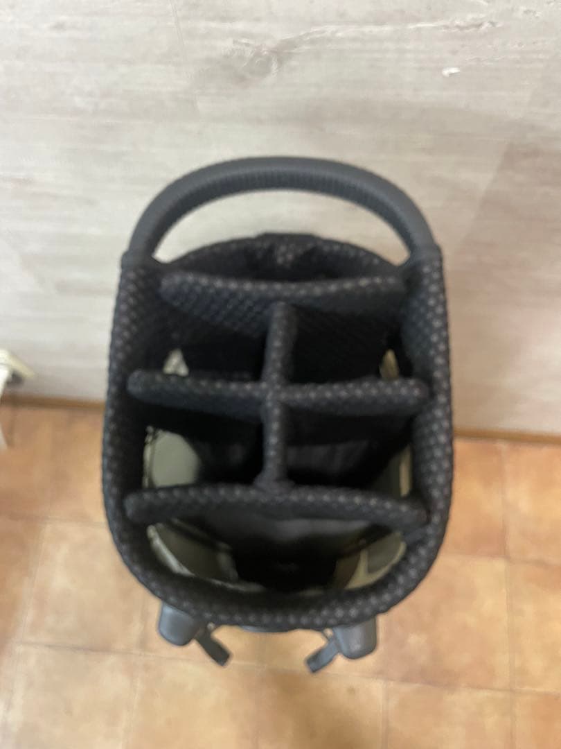 希少ブラック＆ホワイト 軽量 スタンド ゴルフバッグ