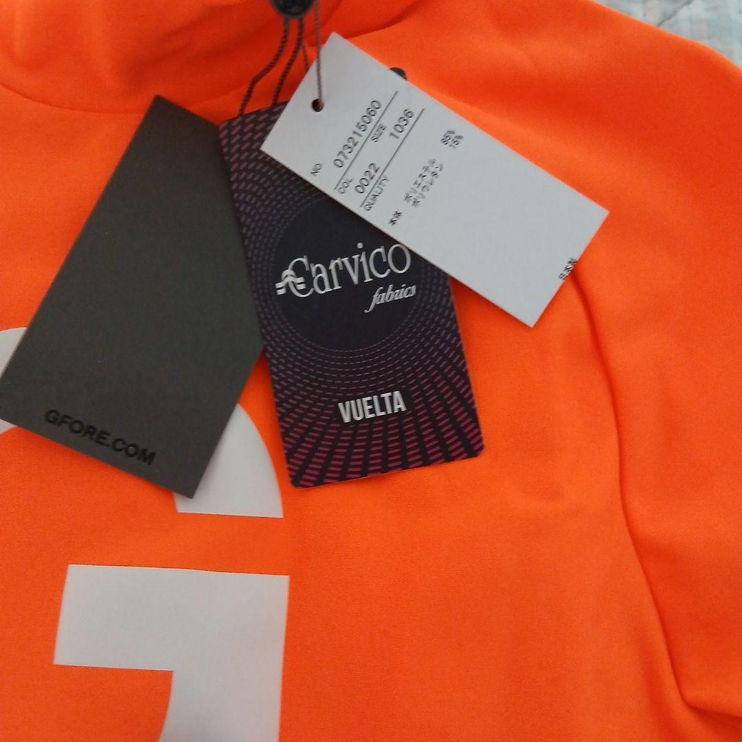 G/FORE ジーフォアのモックネック 長袖シャツ 蛍光オレンジ