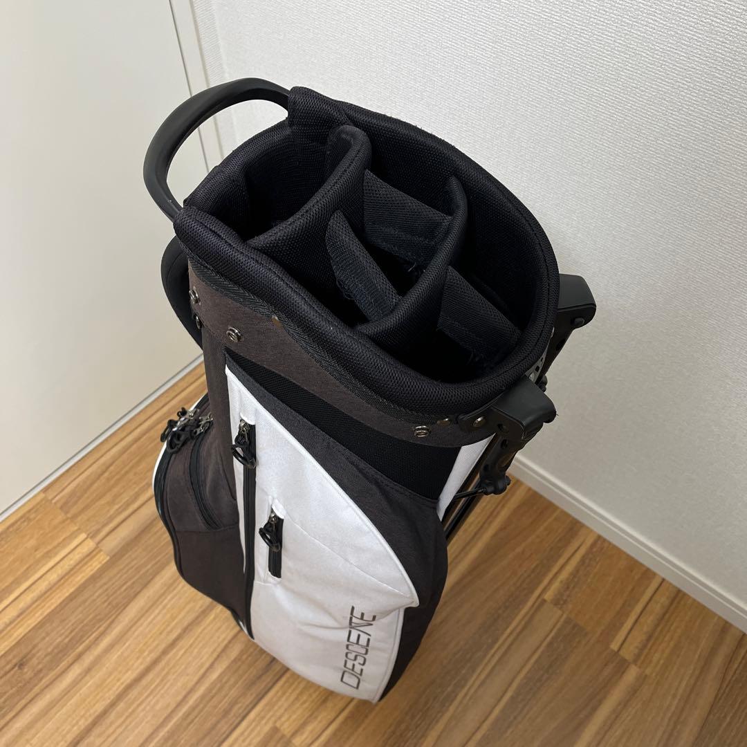 DESCENTE キャディバッグ DQBTJJ03 8.5型 白/黒　スタンド式