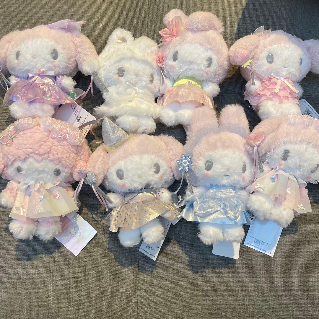 マイメロディ バースデー ぬい ぐるみ花星虹蝶 アニバーサリー 8個