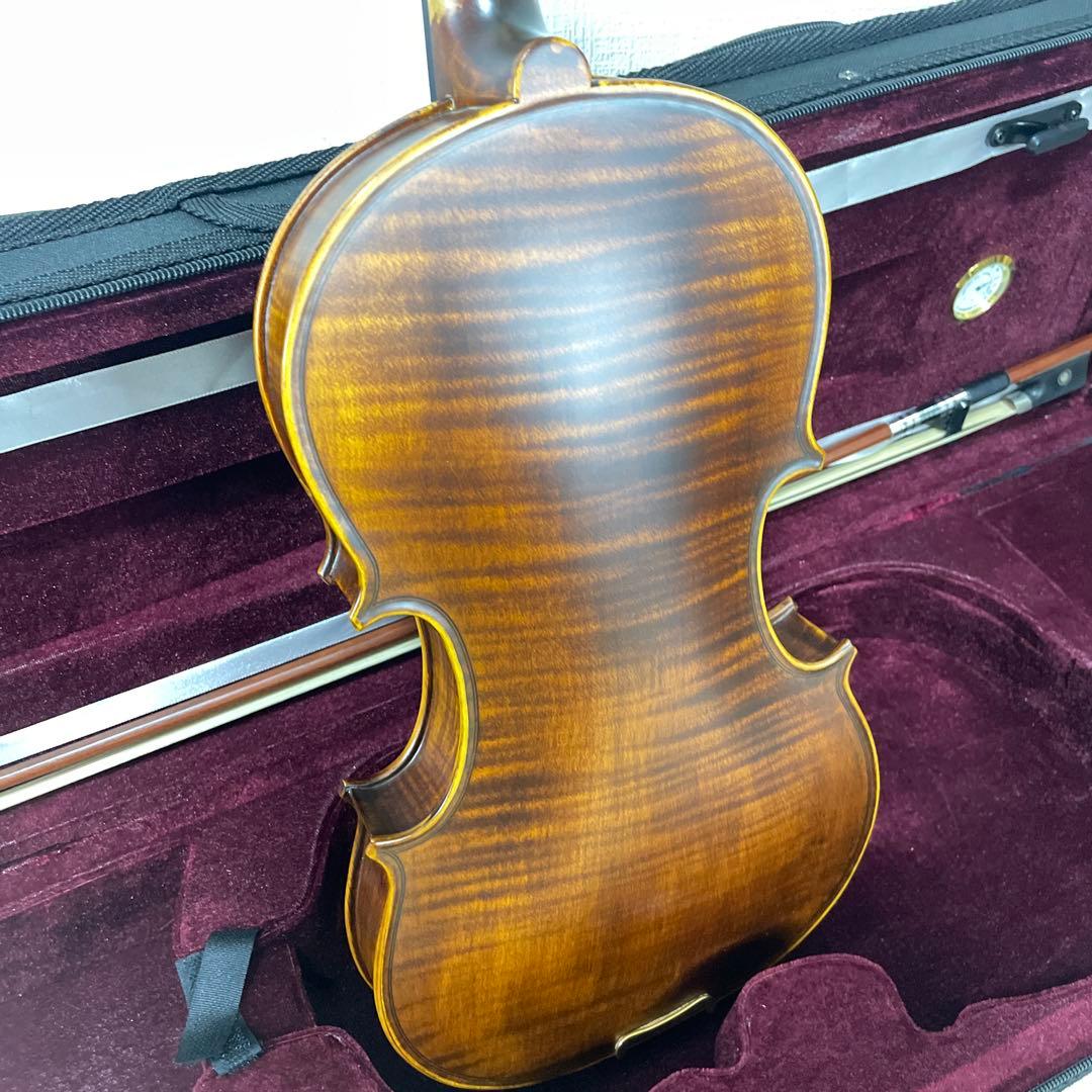 高級 バイオリン 4/4サイズ 虎目 弦楽器 ケース 弓付属