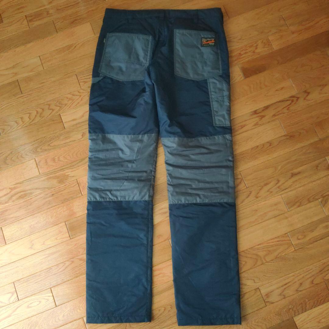 ラフアンドスウェル　パンツ　ネイビー　グレー　L　キルティング