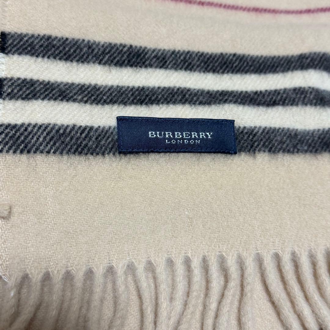 BURBERRY ウールひざ掛け チェック柄 ラムウール 日本製