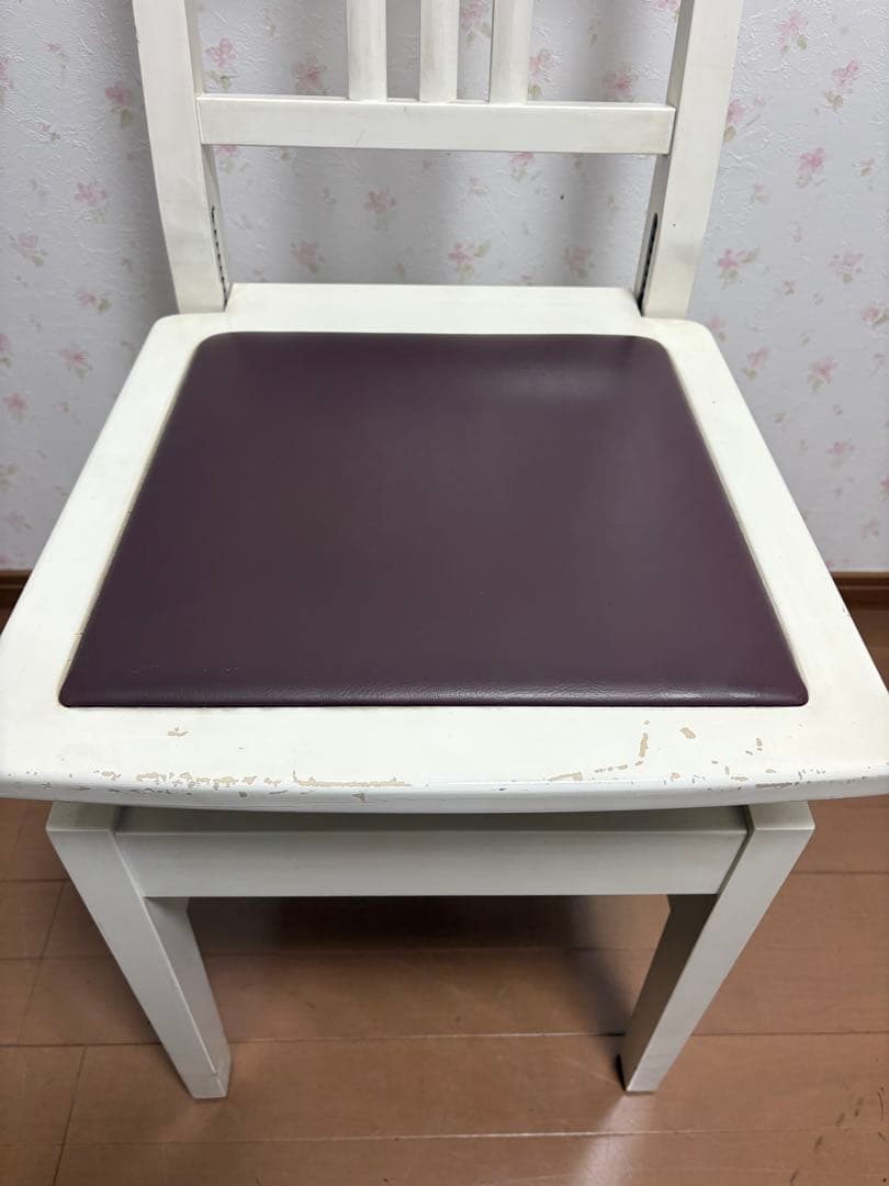 YAMAHA トムソン椅子　No.5 ホワイト　アップライト　ピアノ椅子