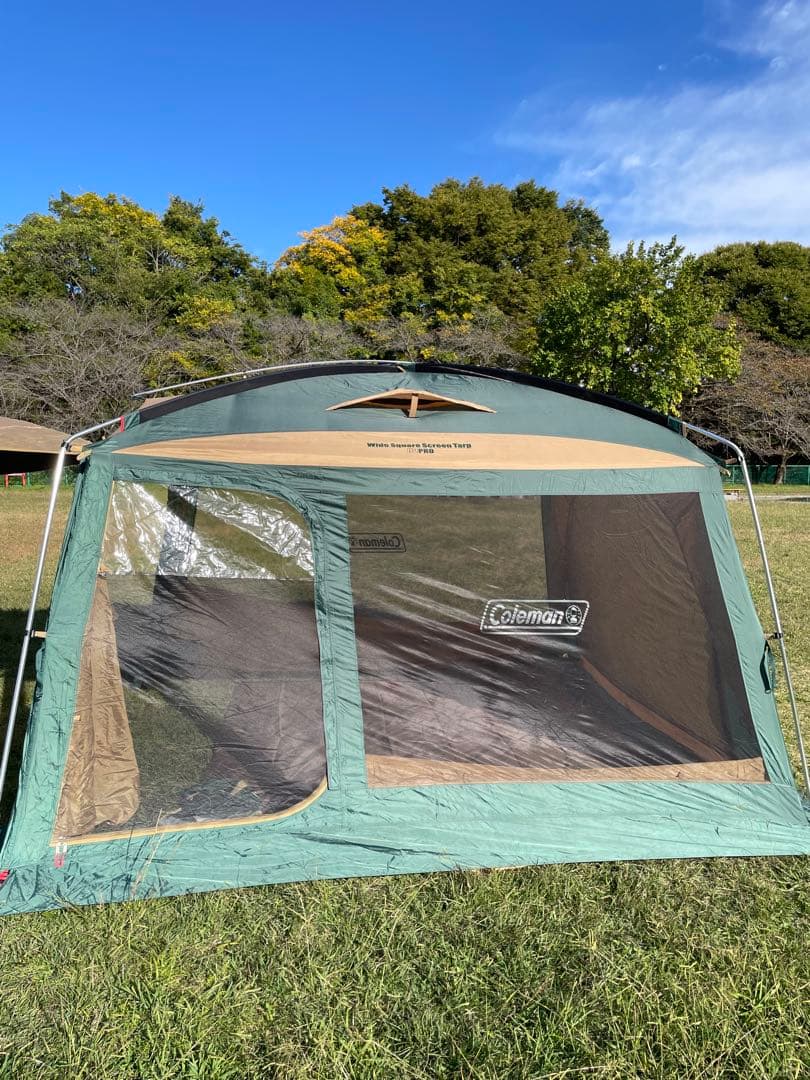 希少Coleman ワイドスクエアスクリーンタープ