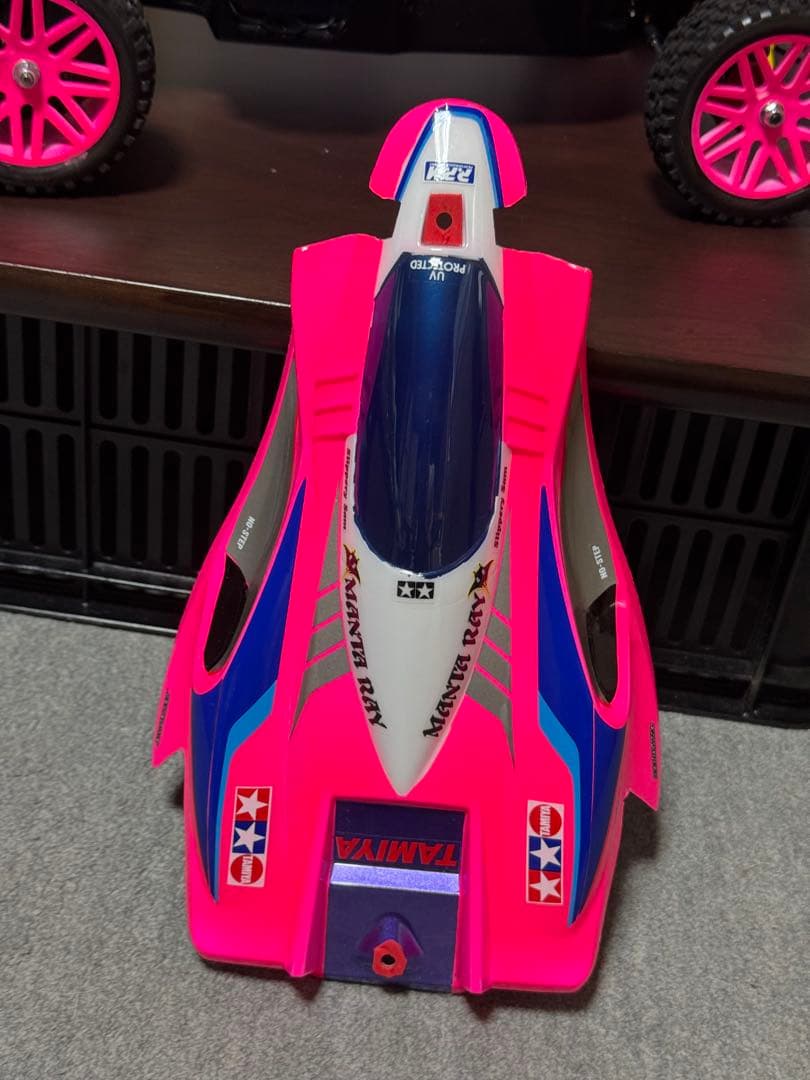 タミヤ4WDレーシングバギー マンタレイ2018オリジナル メカ・OP多数装着車