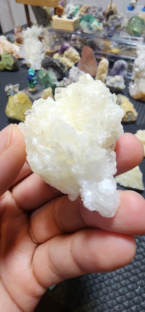 蛍光アラゴナイト クラスター　３セット