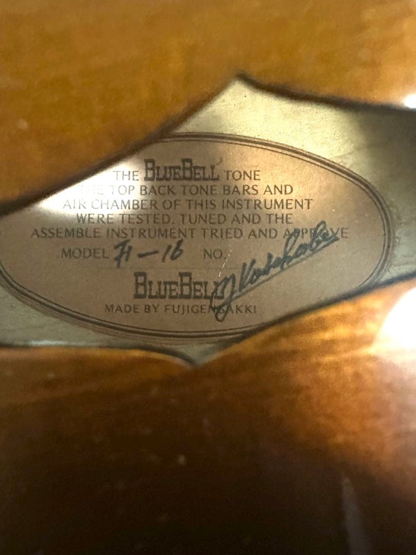 【希少】BlueBell フラットマンドリン F-16 小坂部氏サイン ジャンク