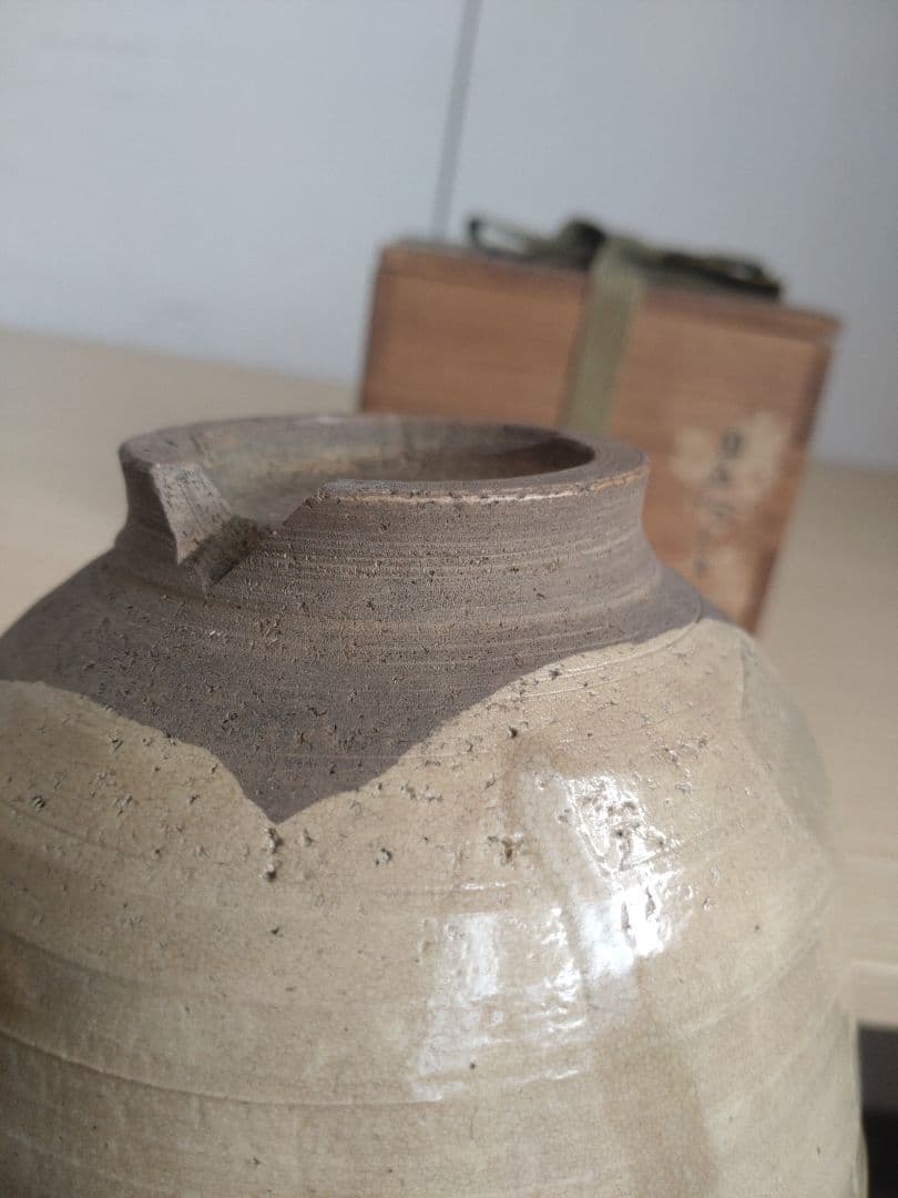 【江戸時代　蔵出し】対州　堅手　大井戸茶碗　唐津　李朝　割高台　青井戸　真熊川