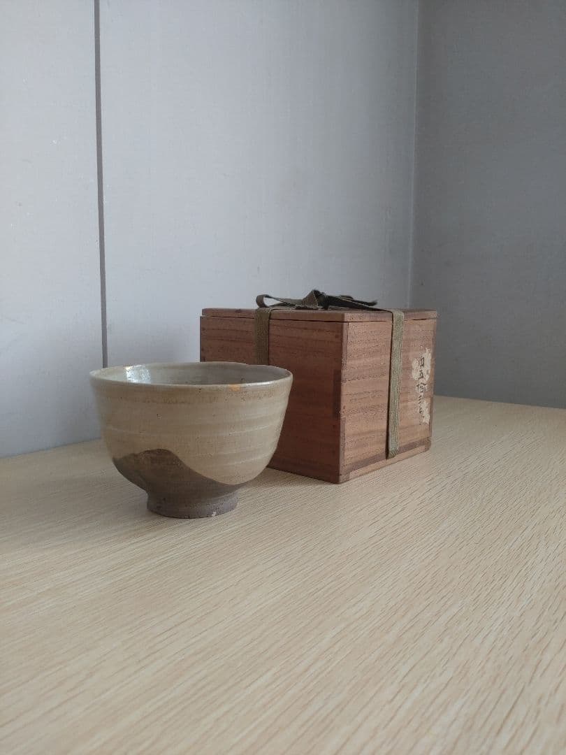 【江戸時代　蔵出し】対州　堅手　大井戸茶碗　唐津　李朝　割高台　青井戸　真熊川