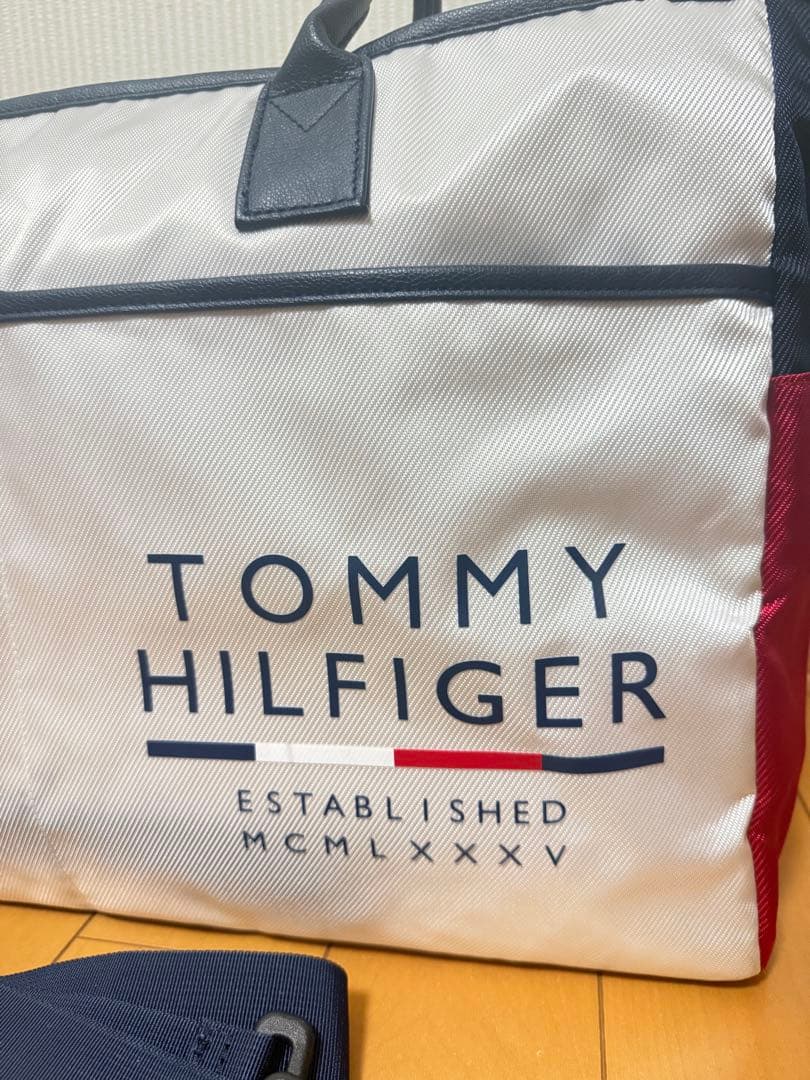 美品！トミーヒルフィガーゴルフ ミックスマテリアルトートバッグ　THMG1FB8