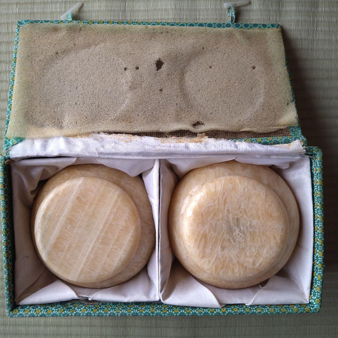 3*3様 瑪瑙(メノウ)碁石 大理石碁笥(ゴケ)