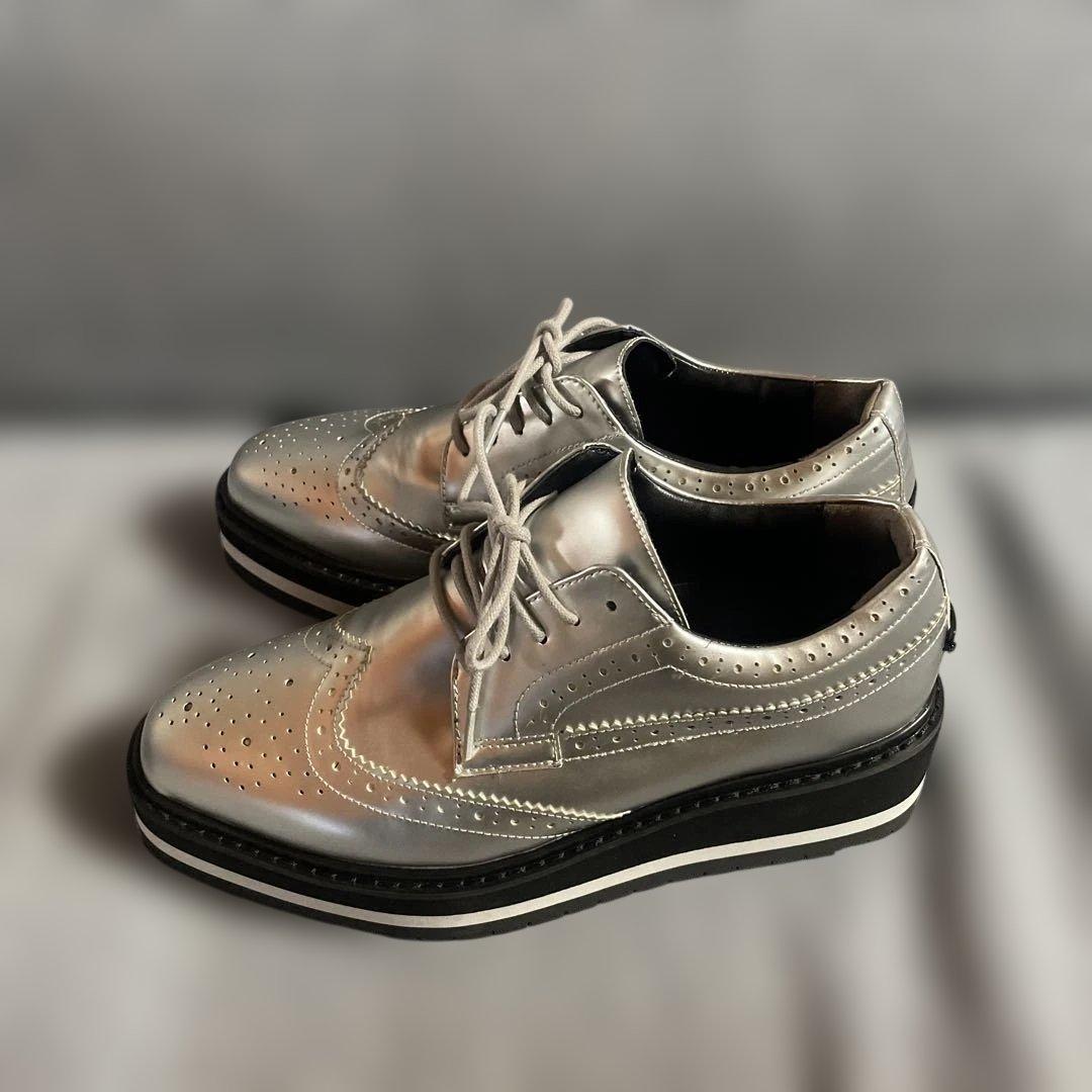 St.ANDREWSセントアンドリュース25スパイクレス シルバーゴルフシューズ