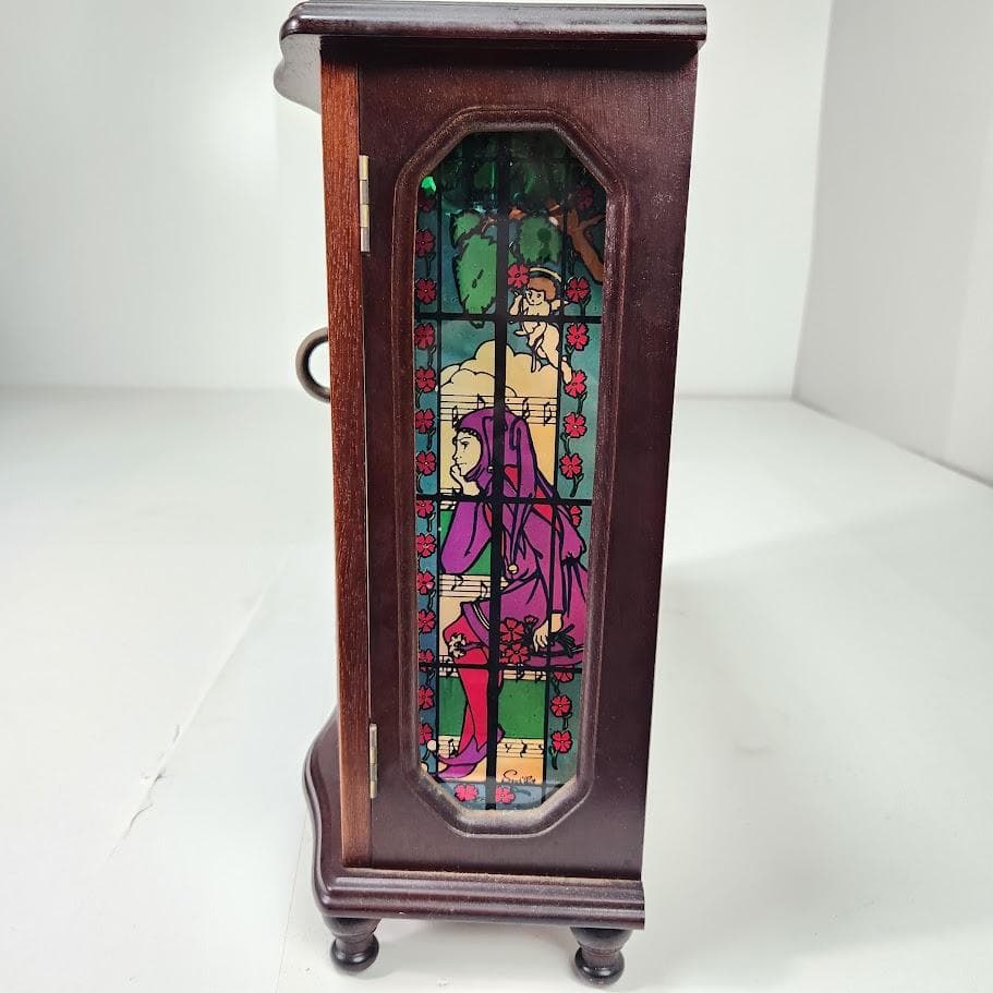 ELEMICA ジュエリーボックス オルゴール付き 木製 昭和レトロ