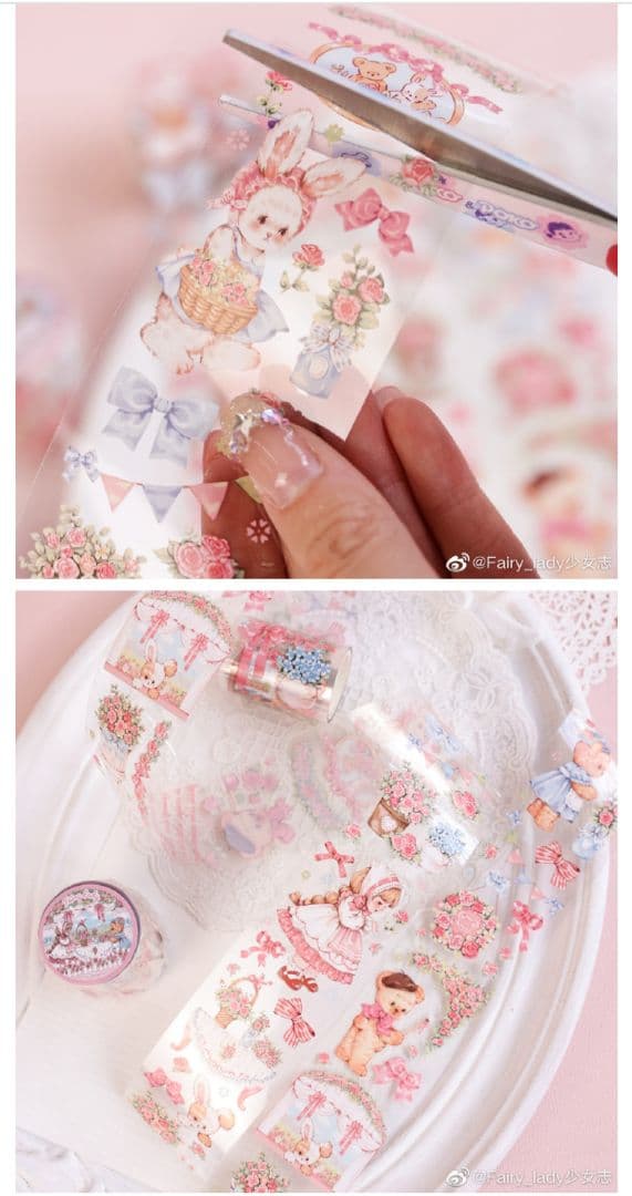 ✩のこり２✩S40＃洛莉的蔷薇花园(PET)切り売り海外装飾マステ